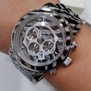 New Michael kors silver pave black Acetate watch